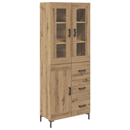 Credenza 2 pcs Rovere artigianale Legno multistrato