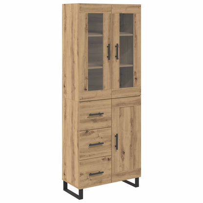 Credenza 2 pcs Rovere artigianale Legno multistrato