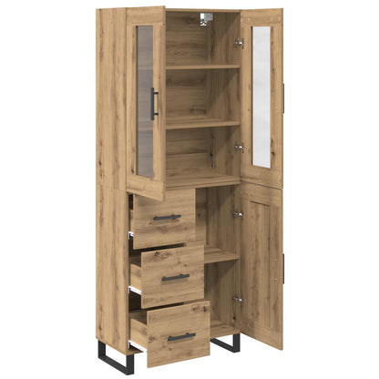 Credenza 2 pcs Rovere artigianale Legno multistrato