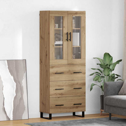 Credenza 2 pcs Rovere artigianale Legno multistrato