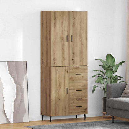 Credenza 2 pcs Rovere artigianale Legno multistrato