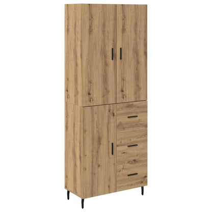 Credenza 2 pcs Rovere artigianale Legno multistrato