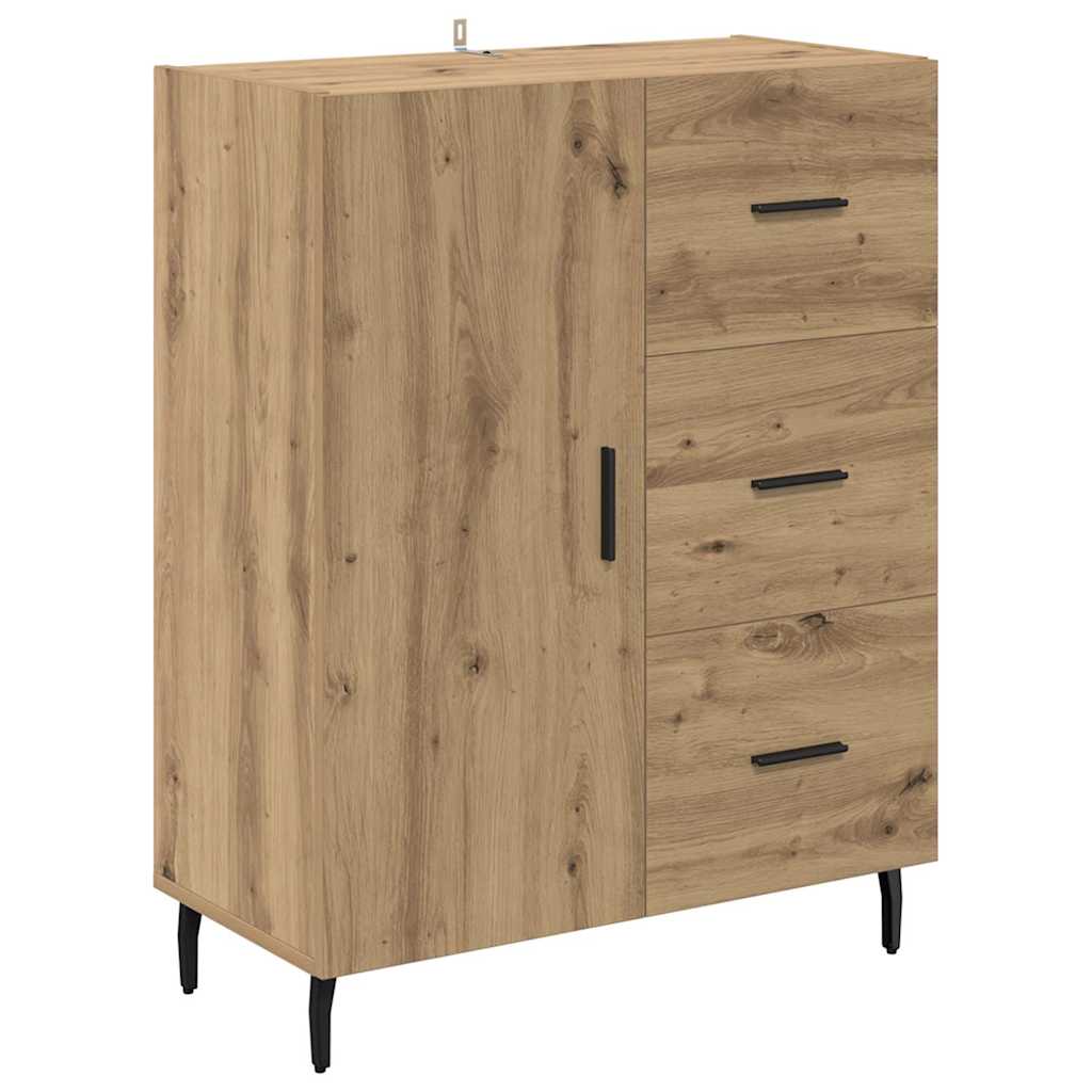 Credenza 2 pcs Rovere artigianale Legno multistrato