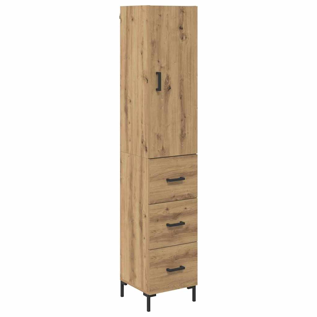 Credenza con cassetto Rovere artigianale 69,5 x 34 x 180 cm