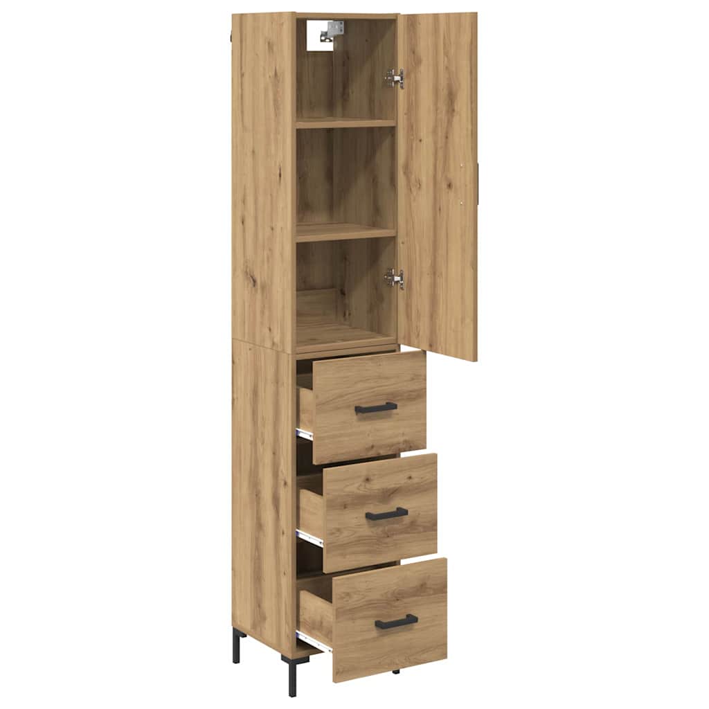 Credenza con cassetto Rovere artigianale 69,5 x 34 x 180 cm