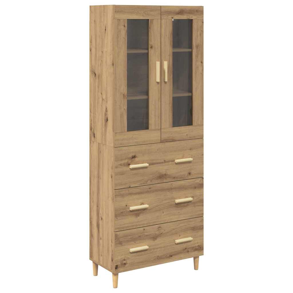 Credenza con cassetto Rovere artigianale 69,5 x 34 x 180 cm
