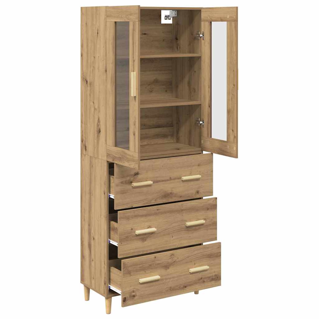 Credenza con cassetto Rovere artigianale 69,5 x 34 x 180 cm