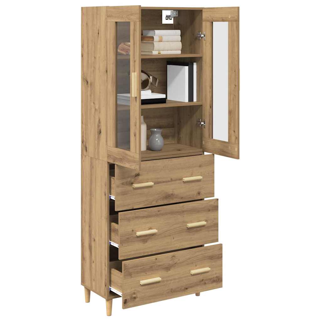 Credenza con cassetto Rovere artigianale 69,5 x 34 x 180 cm