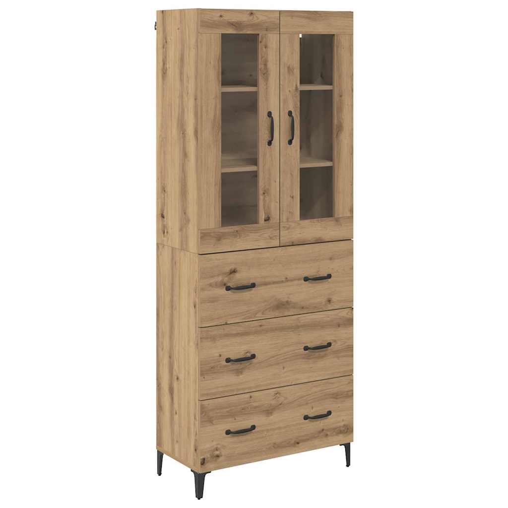 Credenza con cassetto Rovere artigianale 69,5 x 34 x 180 cm