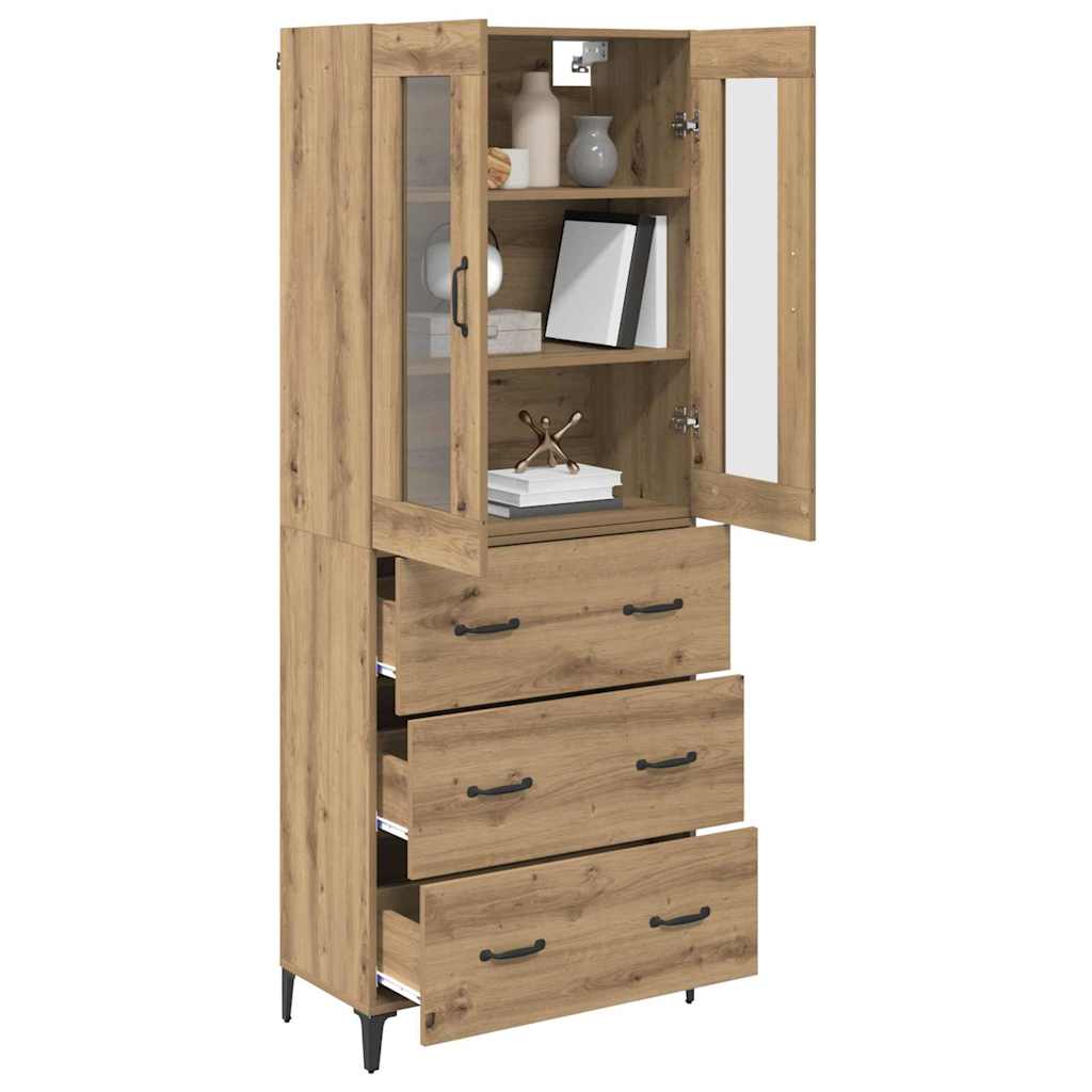 Credenza con cassetto Rovere artigianale 69,5 x 34 x 180 cm