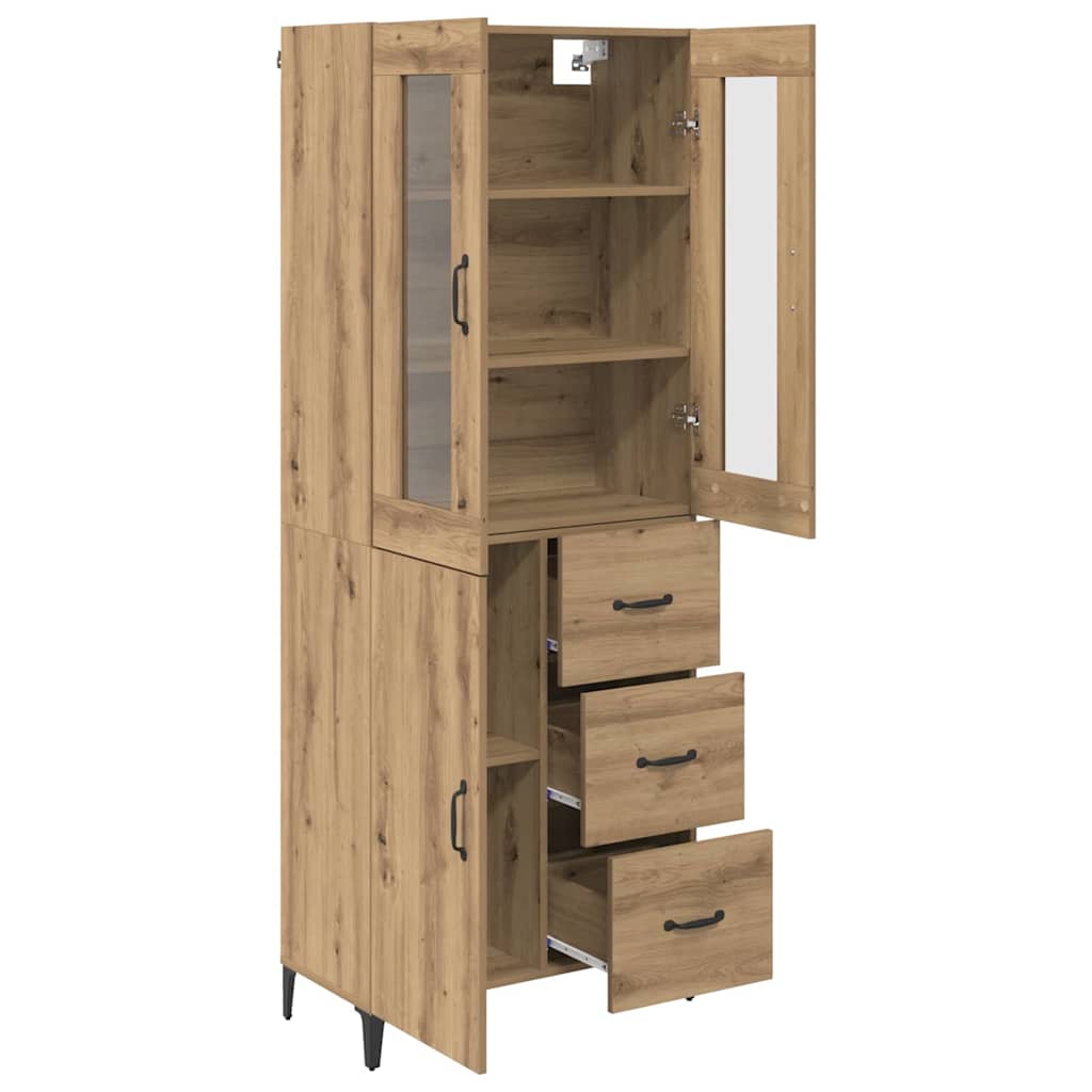 Credenza con cassetto Rovere artigianale 69,5 x 34 x 180 cm