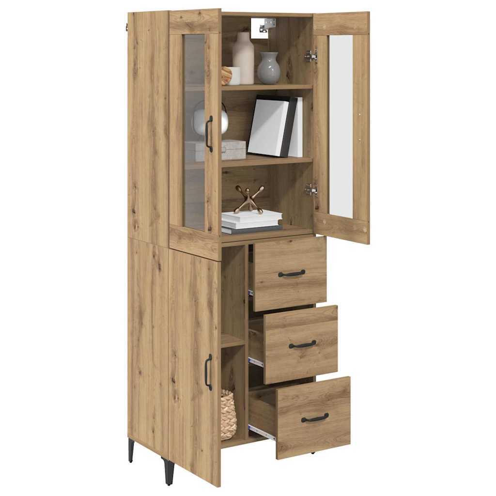Credenza con cassetto Rovere artigianale 69,5 x 34 x 180 cm