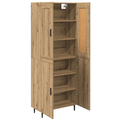 Credenza 2 pcs Rovere artigianale Legno multistrato
