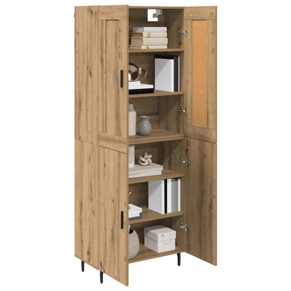 Credenza 2 pcs Rovere artigianale Legno multistrato