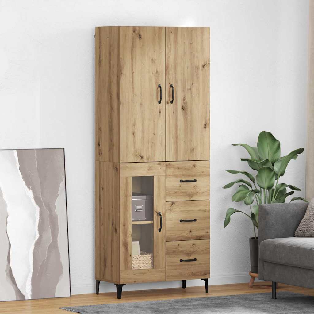 Credenza con cassetto Rovere artigianale 69,5 x 34 x 180 cm