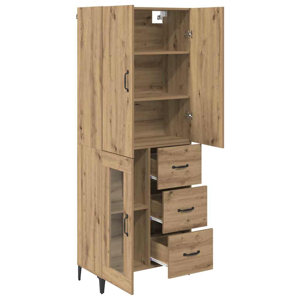 Credenza con cassetto Rovere artigianale 69,5 x 34 x 180 cm