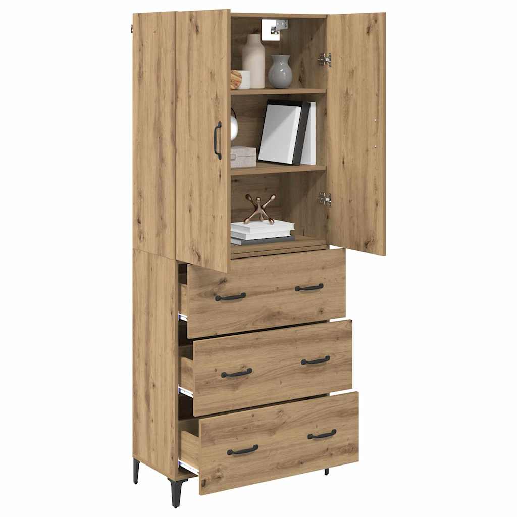 Credenza con cassetto Rovere artigianale 69,5 x 34 x 180 cm