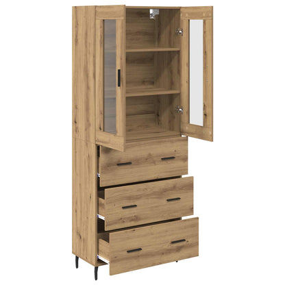 Credenza 2 pcs Rovere artigianale Legno multistrato