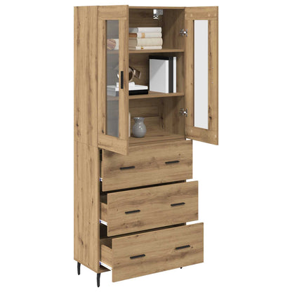 Credenza 2 pcs Rovere artigianale Legno multistrato