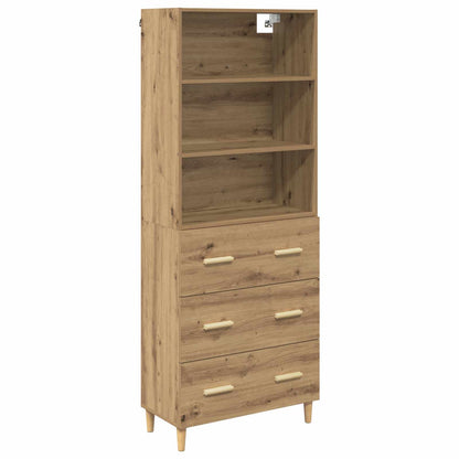 Credenza con cassetto Rovere artigianale 69,5 x 32,5 x 180 cm
