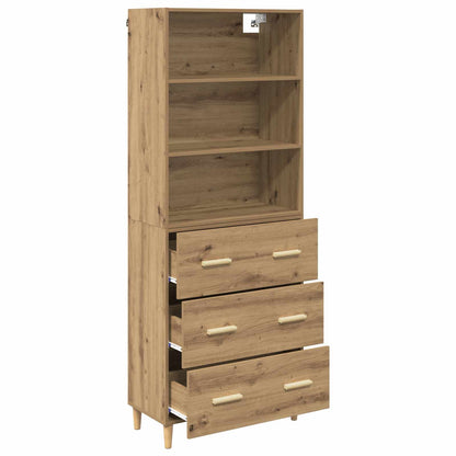 Credenza con cassetto Rovere artigianale 69,5 x 32,5 x 180 cm