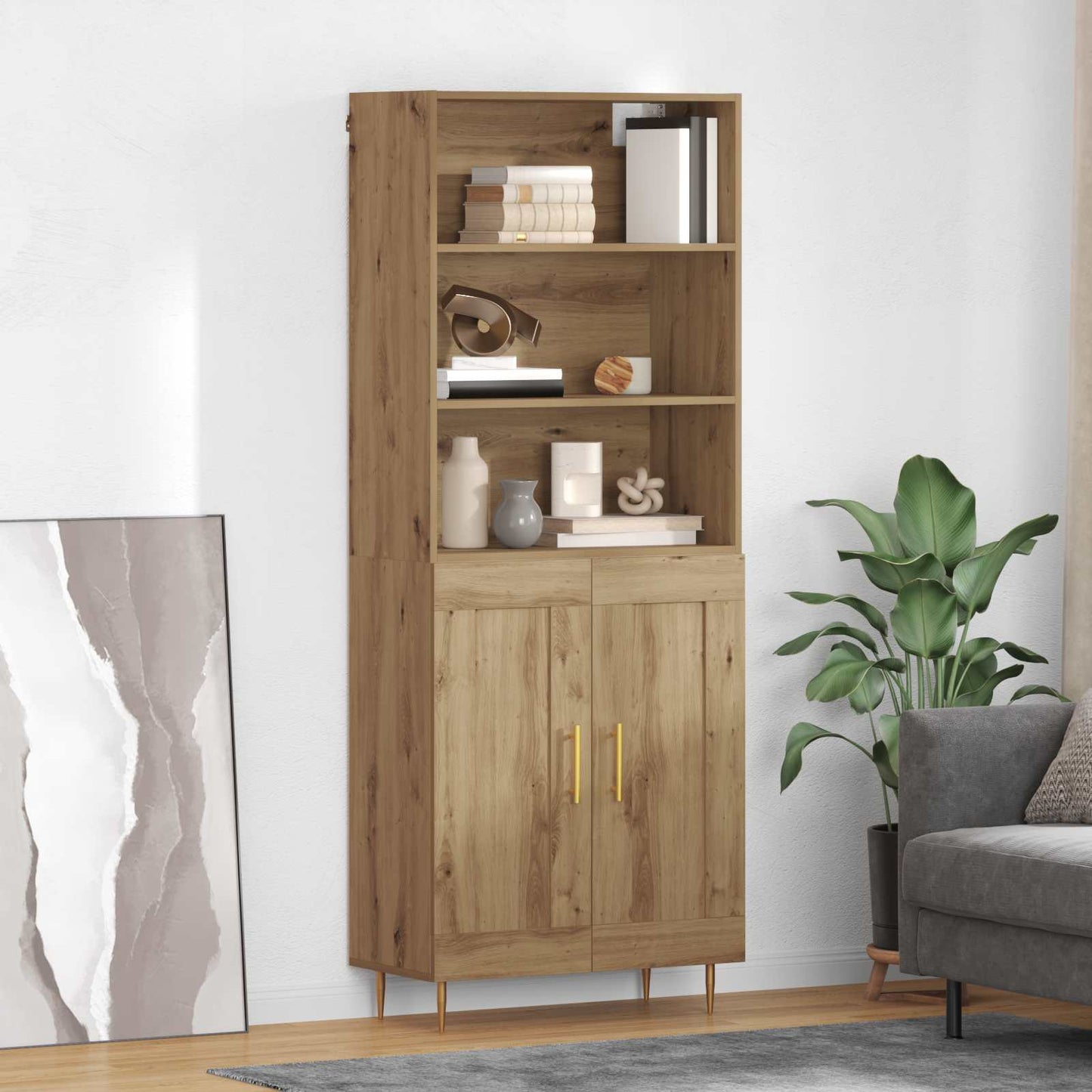 Credenza rovere artigianale 69,5 x 34 x 180 cm