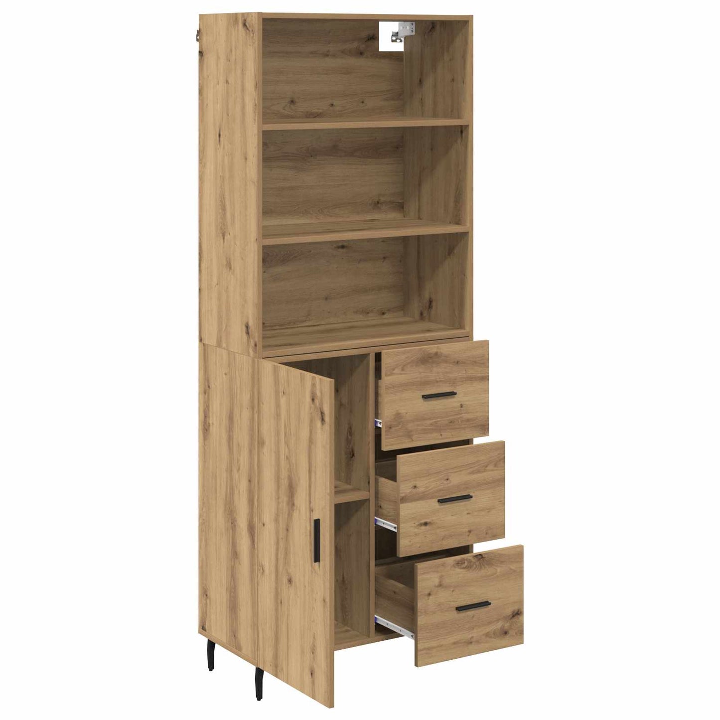 Credenza con cassetto Rovere artigianale 69,5 x 34 x 180 cm