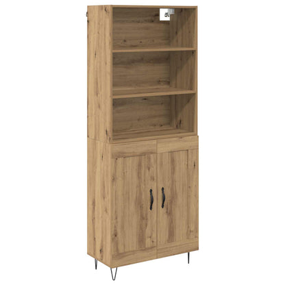 Credenza 2 pcs Rovere artigianale Legno multistrato