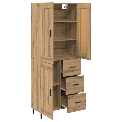 Credenza 2 pcs Rovere artigianale Legno multistrato