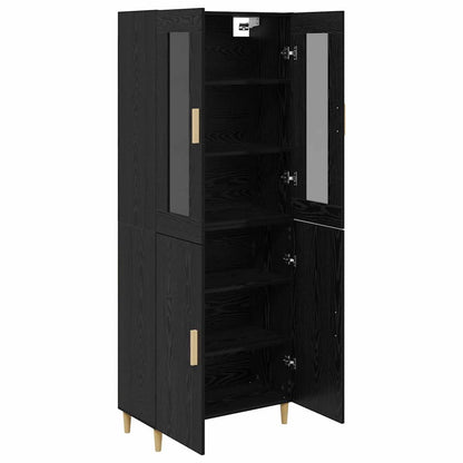 Credenza Rovere Nero 69,5 x 34 x 180 cm