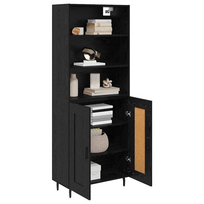 Credenza Rovere Nero 69,5 x 34 x 180 cm