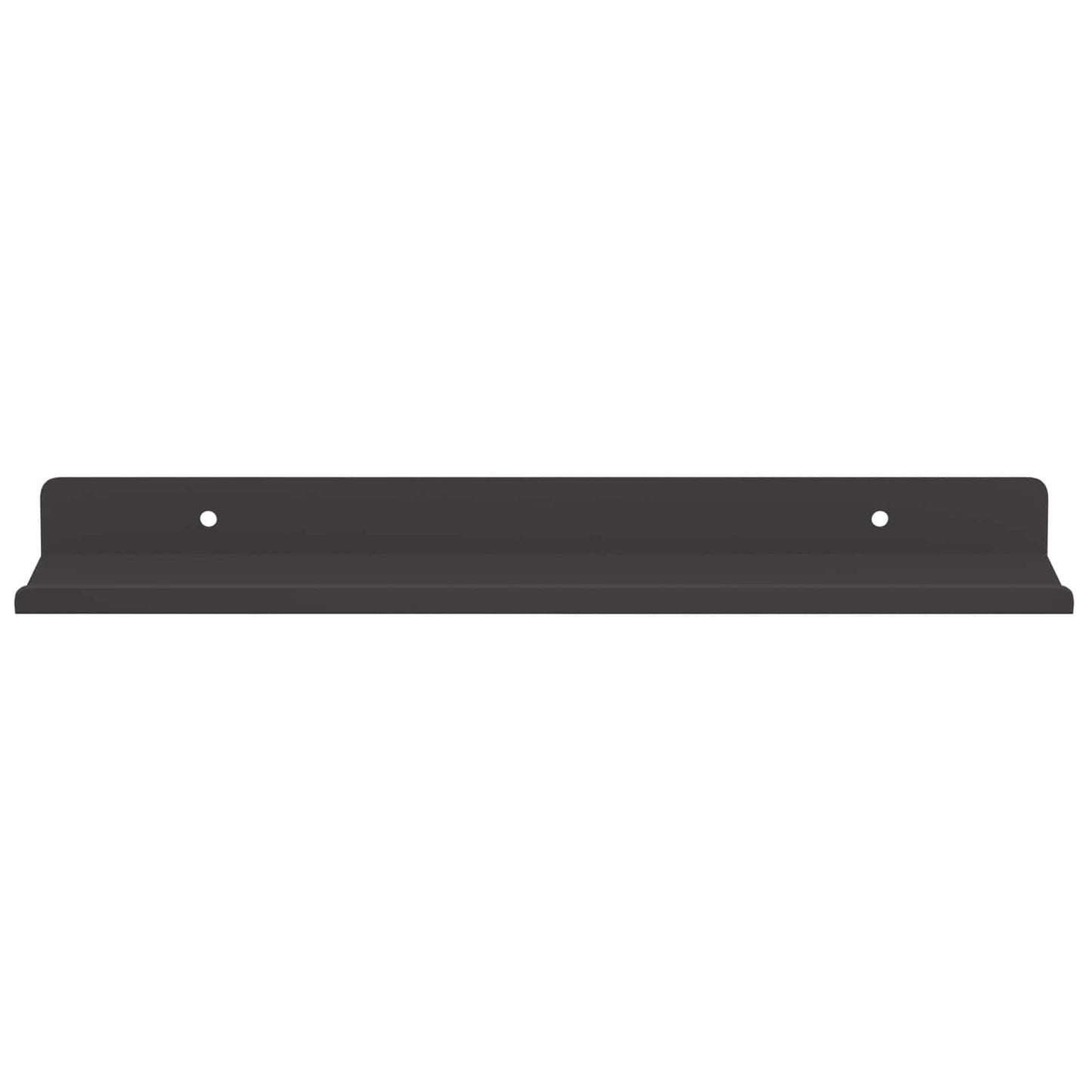 Mensola sospesa 2 pcs Nero 30 x 9 x 2,5 cm Acciaio