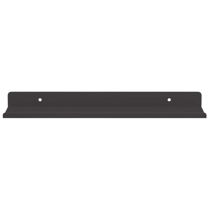 Mensola sospesa 4 pcs Nero 30 x 9 x 2,5 cm Acciaio