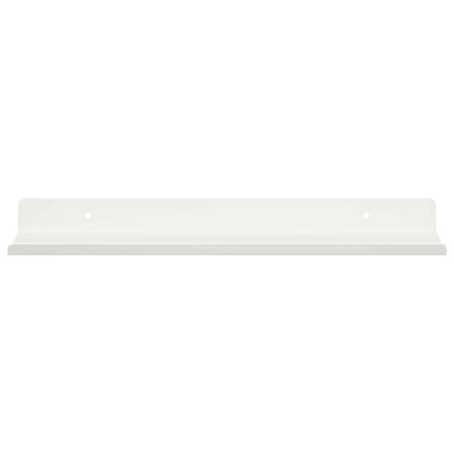 Mensola sospesa 2 pcs Bianco 30 x 9 x 2,5 cm Acciaio