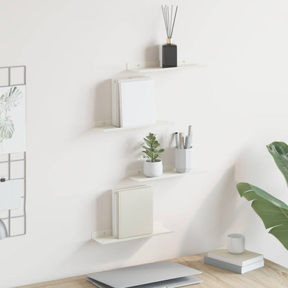 Mensola sospesa 4 pcs Bianco 30 x 9 x 2,5 cm Acciaio