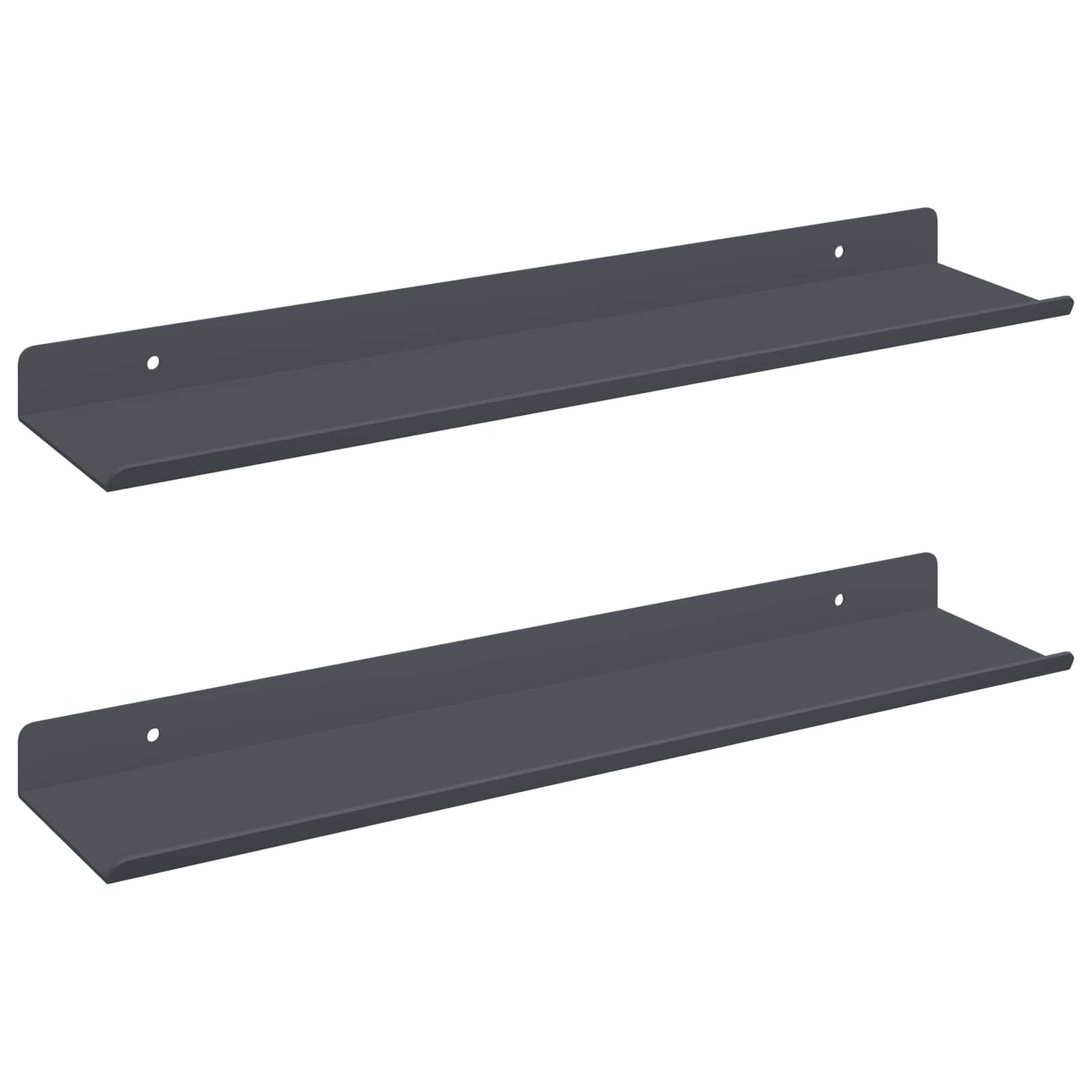 Mensola sospesa 2 pcs Antracite 40 x 9 x 2,5 cm Acciaio