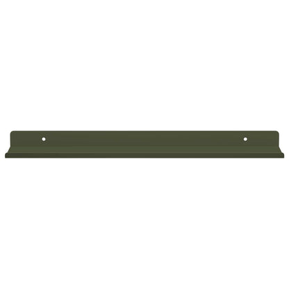 Mensola sospesa 2 pcs Verde oliva 40 x 9 x 2,5 cm Acciaio