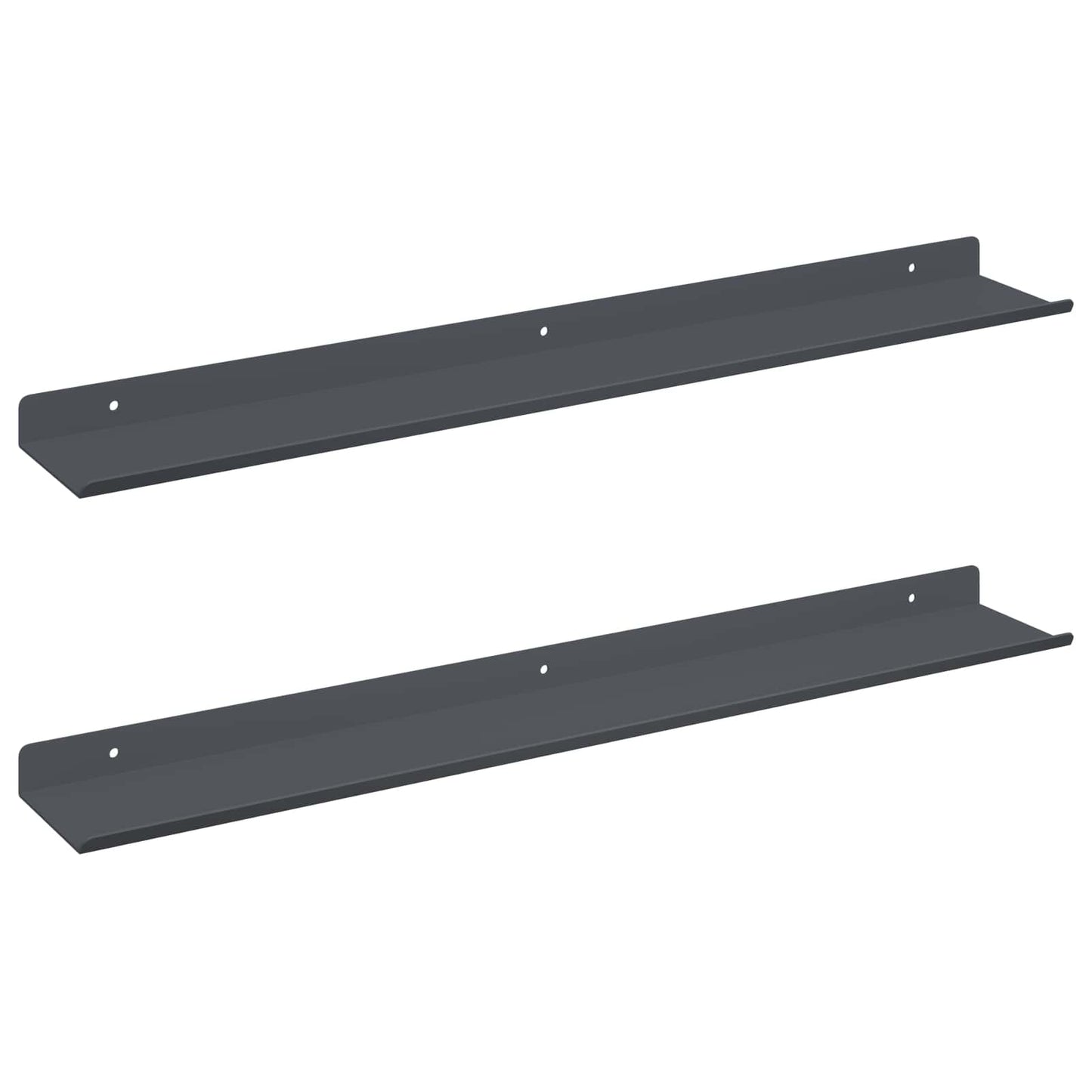 Mensola sospesa 2 pcs Antracite 60 x 9 x 2,5 cm Acciaio