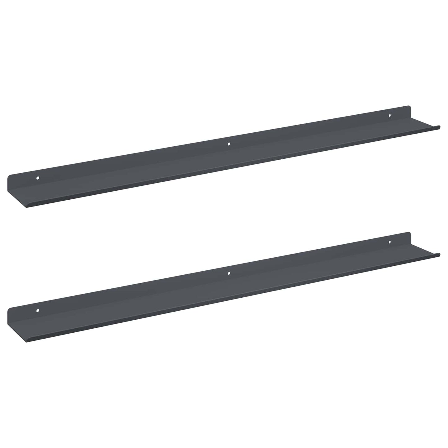 Mensola sospesa 2 pcs Antracite 80 x 9 x 2,5 cm Acciaio