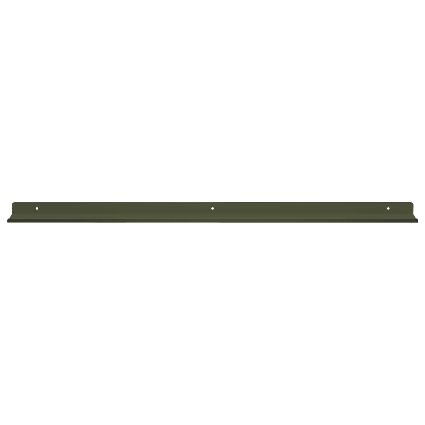 Mensola sospesa 2 pcs Verde oliva 80 x 9 x 2,5 cm Acciaio