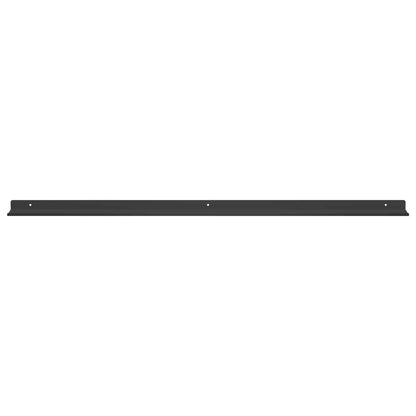 Mensola sospesa 2 pcs Nero 100 x 9 x 2,5 cm Acciaio