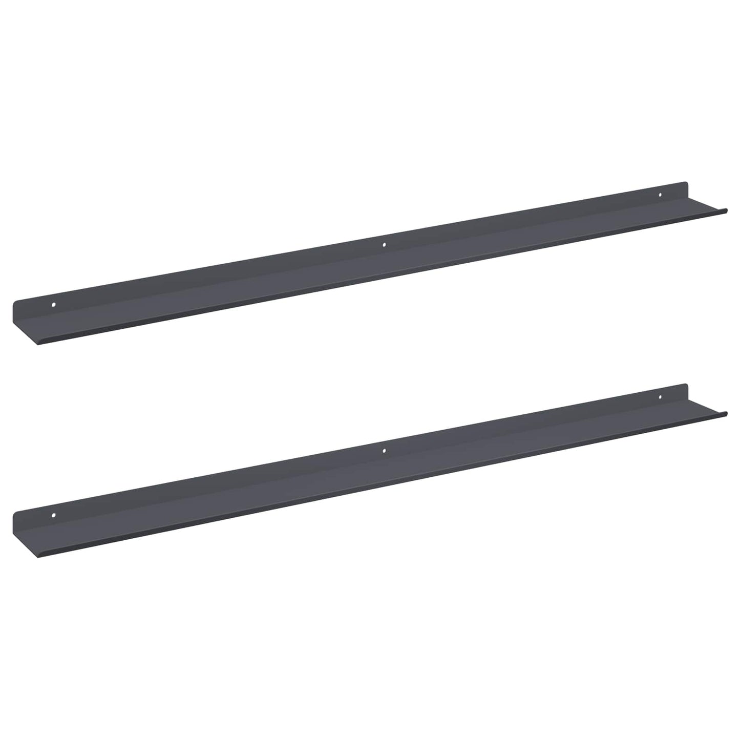 Mensola sospesa 2 pcs Antracite 100 x 9 x 2,5 cm Acciaio