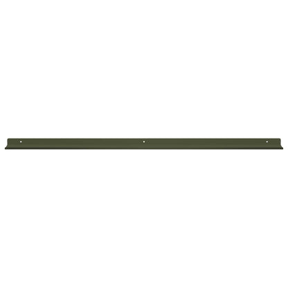 Mensola sospesa 4 pcs Verde oliva 100 x 9 x 2,5 cm Acciaio