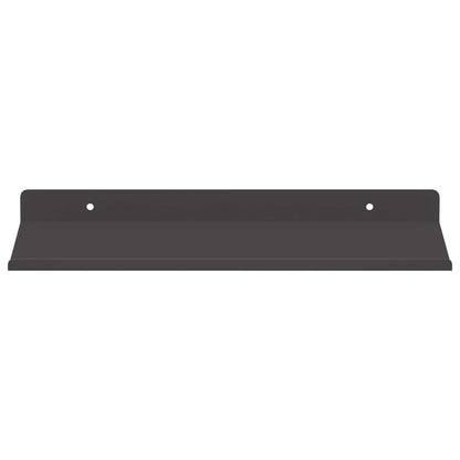 Mensola sospesa 4 pcs Nero 30 x 18 x 2,5 cm Acciaio