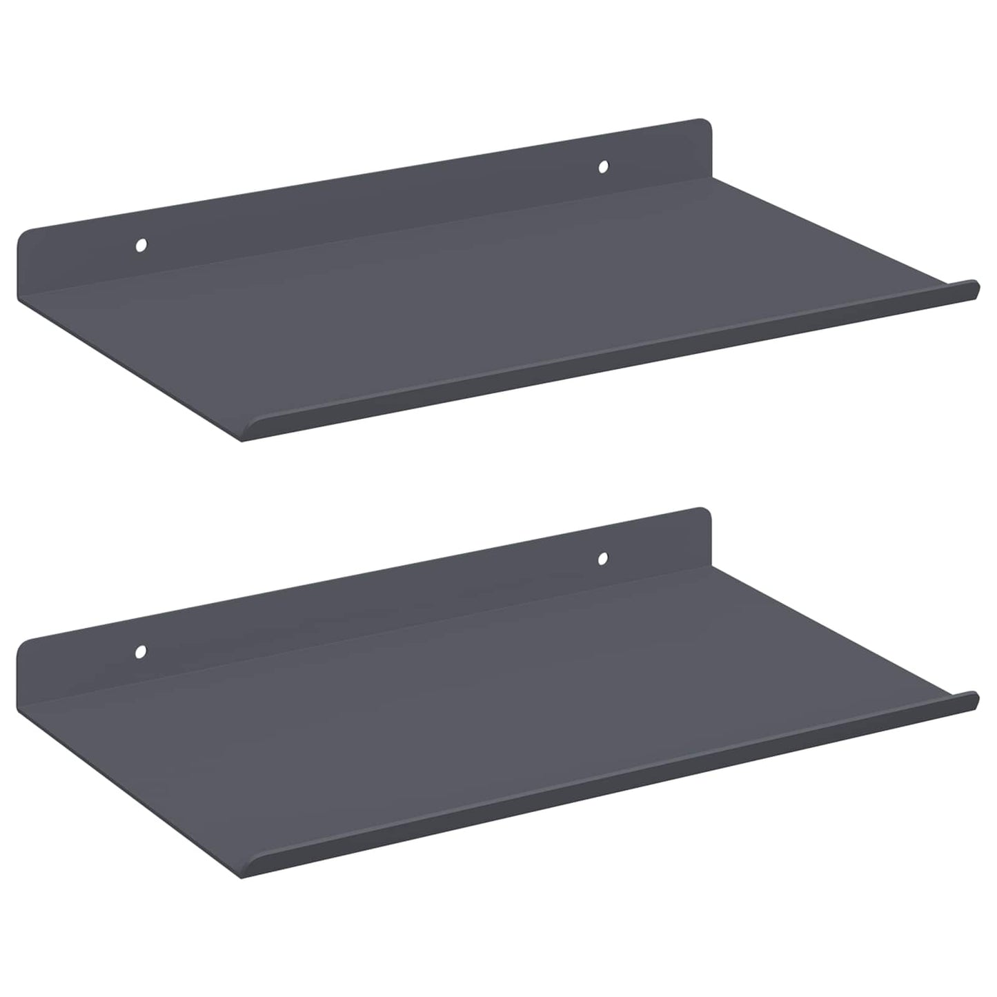 Mensola sospesa 2 pcs Antracite 30 x 18 x 2,5 cm Acciaio