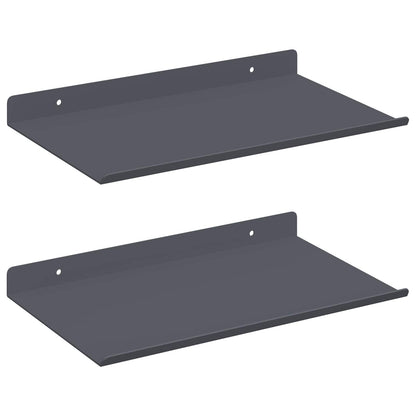 Mensola sospesa 2 pcs Antracite 30 x 18 x 2,5 cm Acciaio