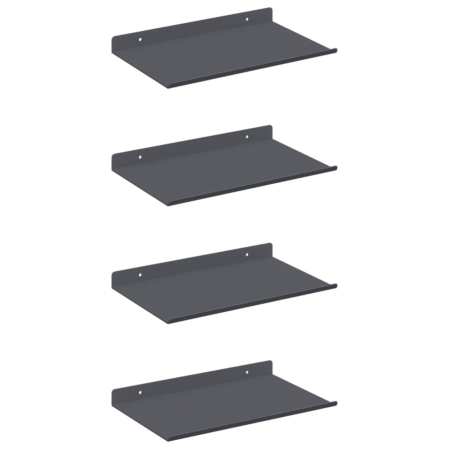 Mensola sospesa 4 pcs Antracite 30 x 18 x 2,5 cm Acciaio