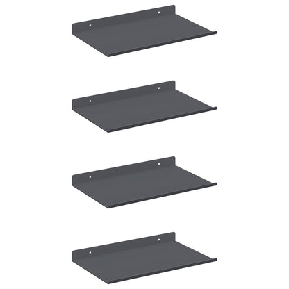 Mensola sospesa 4 pcs Antracite 30 x 18 x 2,5 cm Acciaio