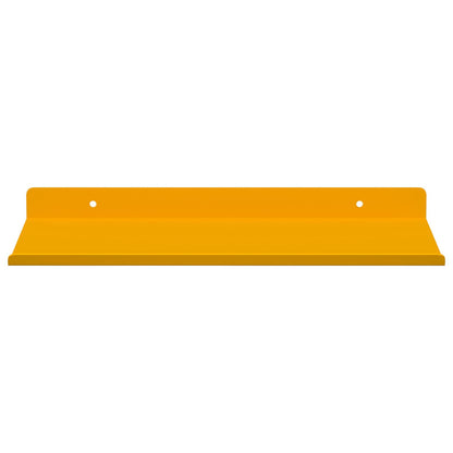 Mensola sospesa 2 pcs Giallo senape 30 x 18 x 2,5 cm Acciaio