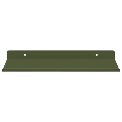 Mensola sospesa 4 pcs Verde oliva 30 x 18 x 2,5 cm Acciaio